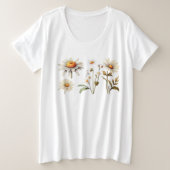 Women's Wildflowers Graphic T-Shirt / Floral プラスサイズTシャツ (デザイン正面)