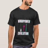 Womens Wind Power Evolution Wind Energy Renewable  Tシャツ (正面)