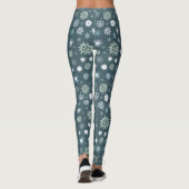Women's Winter Print Leggings - Warm & Soft Pants  レギンス (裏面)