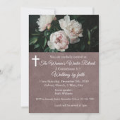 Women's Winter Retreat Pink Floral Church 招待状 (正面)