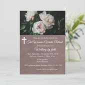 Women's Winter Retreat Pink Floral Church 招待状 (スタンド正面)