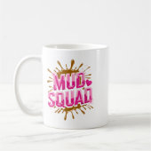 Womens Womans Muddy Mud Run Squad Mudding Running  コーヒーマグカップ (左)