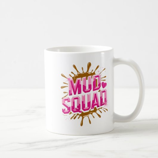 Womens Womans Muddy Mud Run Squad Mudding Running コーヒーマグカップ (右)