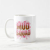 Womens Womans Muddy Mud Run Squad Mudding Running コーヒーマグカップ (左)