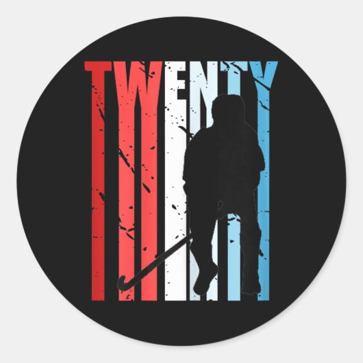 Womens Womens Field Hockey 48th Birthday Player Te ラウンドシール (正面)