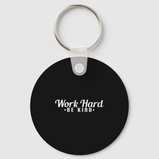 Womens Work Hard Be Kind Motivational V-neck  キーホルダー (正面)
