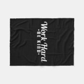 Womens Work Hard Be Kind Motivational V-neck  フリースブランケット (正面(横))