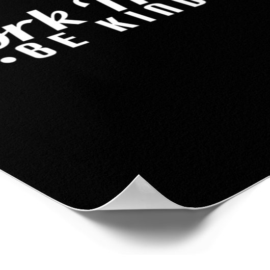 Womens Work Hard Be Kind Motivational V-neck  ポスター (角)