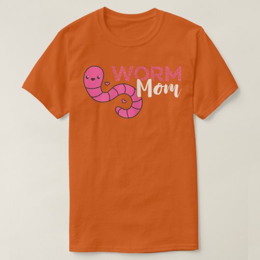 Womens Worm Farmer Mom Mother Vermiculture Red Wig Tシャツ (デザイン正面)