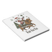 Womens Xmas Tree Lighting Santa Riding Highland Co ノートパッド (アングル)