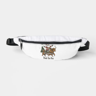 Womens Xmas Tree Lighting Santa Riding Highland Co ファニーパック