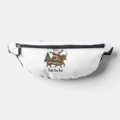 Womens Xmas Tree Lighting Santa Riding Highland Co ファニーパック (レイダウン)