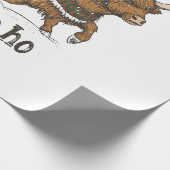 Womens Xmas Tree Lighting Santa Riding Highland Co ラッピングペーパー (角)