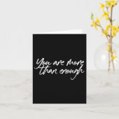Womens You Are More Than Enough Motivational Quote カード (黄色い花)