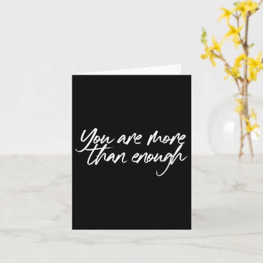 Womens You Are More Than Enough Motivational Quote カード (黄色い花)