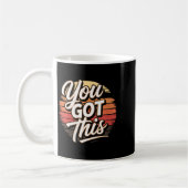 Womens You Got This – Retro-insred Motivational V- コーヒーマグカップ (左)