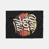 Womens You Got This – Retro-insred Motivational V- フリースブランケット (正面(横))