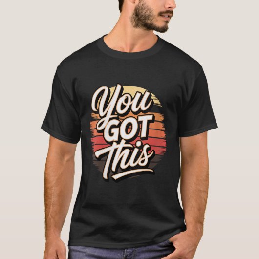 Womens You Got This – Retro-insred Motivational V- Tシャツ (正面)