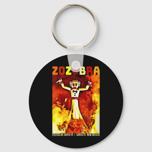 Womens Zozobra Fiestas De Sante Fe New Mexico Old  キーホルダー (正面)