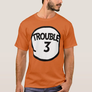 Womensrouble 3 Funnyroublehree マッチング グループ Vネック Tシャツ