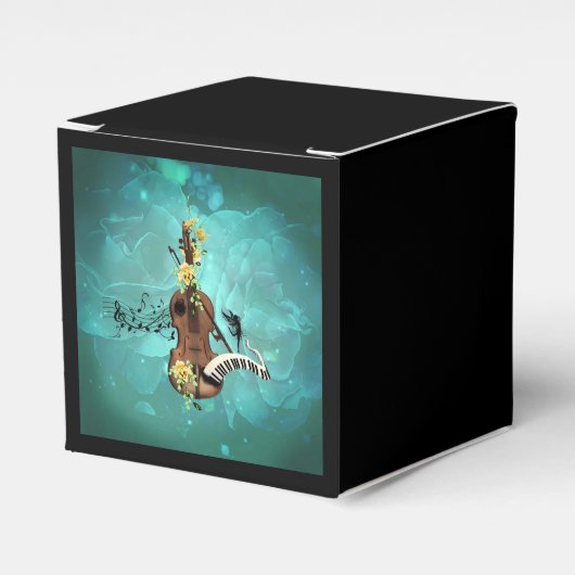 Wondeful violin with piano and flowers フェイバーボックス (正面サイド)