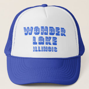 wonder湖のイリノイの青い水線のトラック運転手の帽子 キャップ