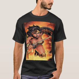 Wonder Woman – Amazon Warrior Flame Tシャツ