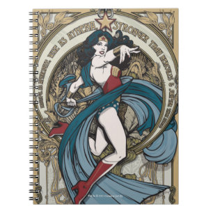 Wonder Woman Art Nouveau Panel ノートブック