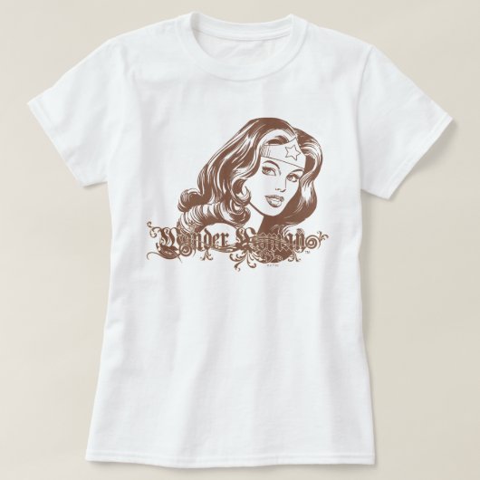 Wonder Woman Brown Tシャツ (デザイン正面)