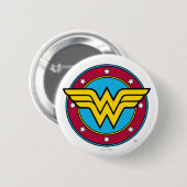 Wonder Woman | Circle & Stars Logo 缶バッジ (正面&裏面)
