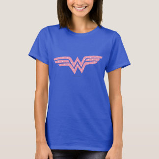 Wonder Woman Colorful Pink Floral Logo Tシャツ
