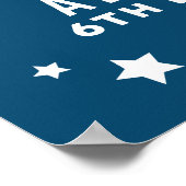 Wonder Woman Golden Logo Birthday Welcome Sign ポスター (角)