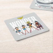 Wonder Woman Legends Forever Graphic スクエアペーパーコースター (アングル)
