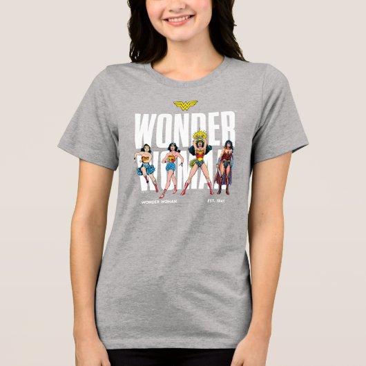 Wonder Woman Legends Forever Graphic トライブレンドTシャツ (正面)