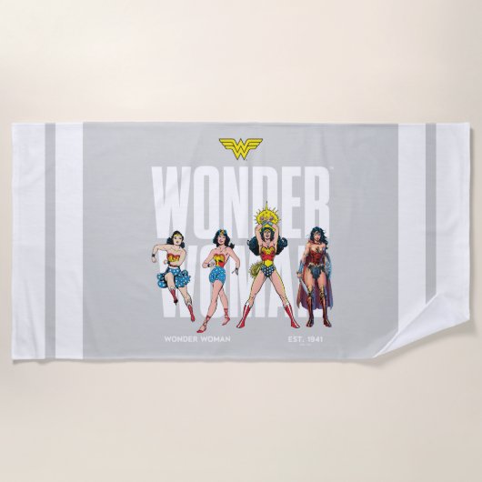 Wonder Woman Legends Forever Graphic ビーチタオル (正面)