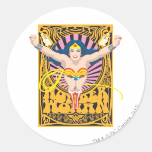 Wonder Woman Poster ラウンドシール