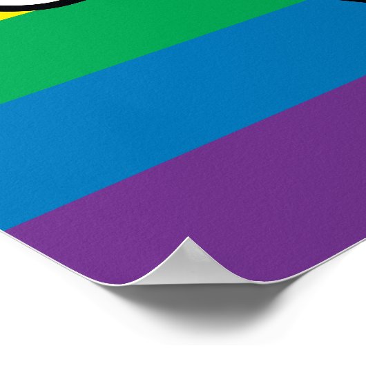 Wonder Woman Rainbow Logo ポスター (角)