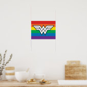 Wonder Woman Rainbow Logo ポスター (キッチン)