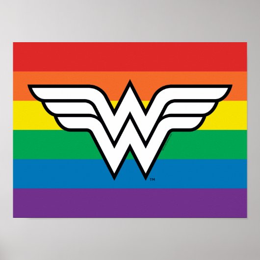 Wonder Woman Rainbow Logo ポスター (正面)