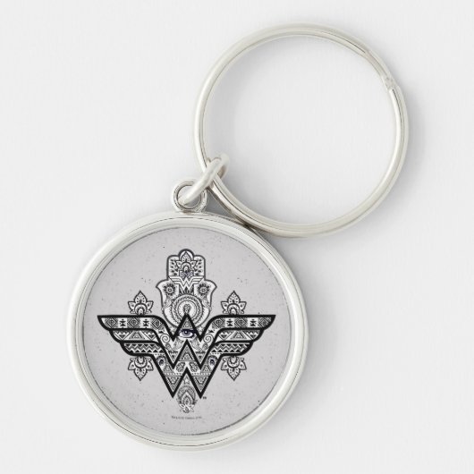 Wonder Woman Spiritual Paisley Hamsa Logo キーホルダー (正面)