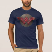 Wonder Woman Symbol Over Concentric Circles Tシャツ (正面)