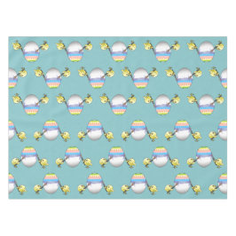 Wonderful Chicks paint a Colorful Easter egg テーブルクロス