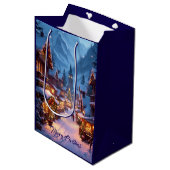 Wonderful Christmas market in a Mountain village ミディアムペーパーバッグ (正面アングル)