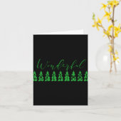 Wonderful Christmas Tree Green Tygraphy T Shirt カード (黄色い花)