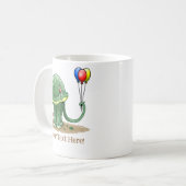 Wonderful Dinosaur Holding the Birthday Balloons コーヒーマグカップ (正面左)