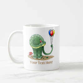 Wonderful Dinosaur Holding the Birthday Balloons コーヒーマグカップ