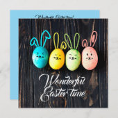 Wonderful Easter time with colorful eggs シーズンカード (正面/裏面)