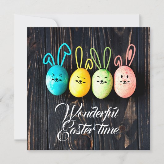 Wonderful Easter time with colorful eggs シーズンカード (正面)
