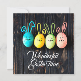 Wonderful Easter time with colorful eggs シーズンカード