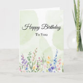 Wonderful Floral Birthday Card カード (正面)